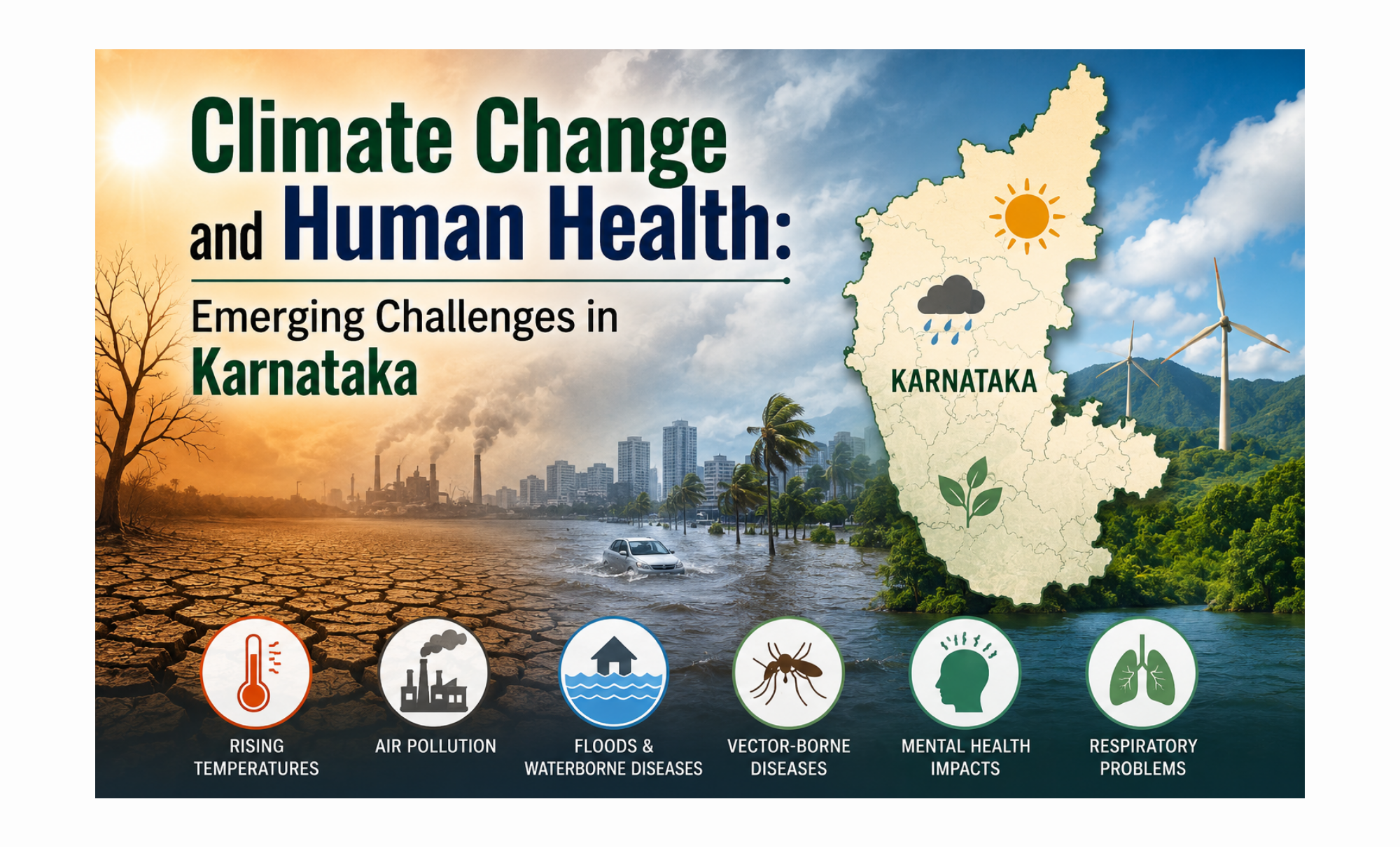 Climate Change and Human Health, Emerging Challenges in Karnataka